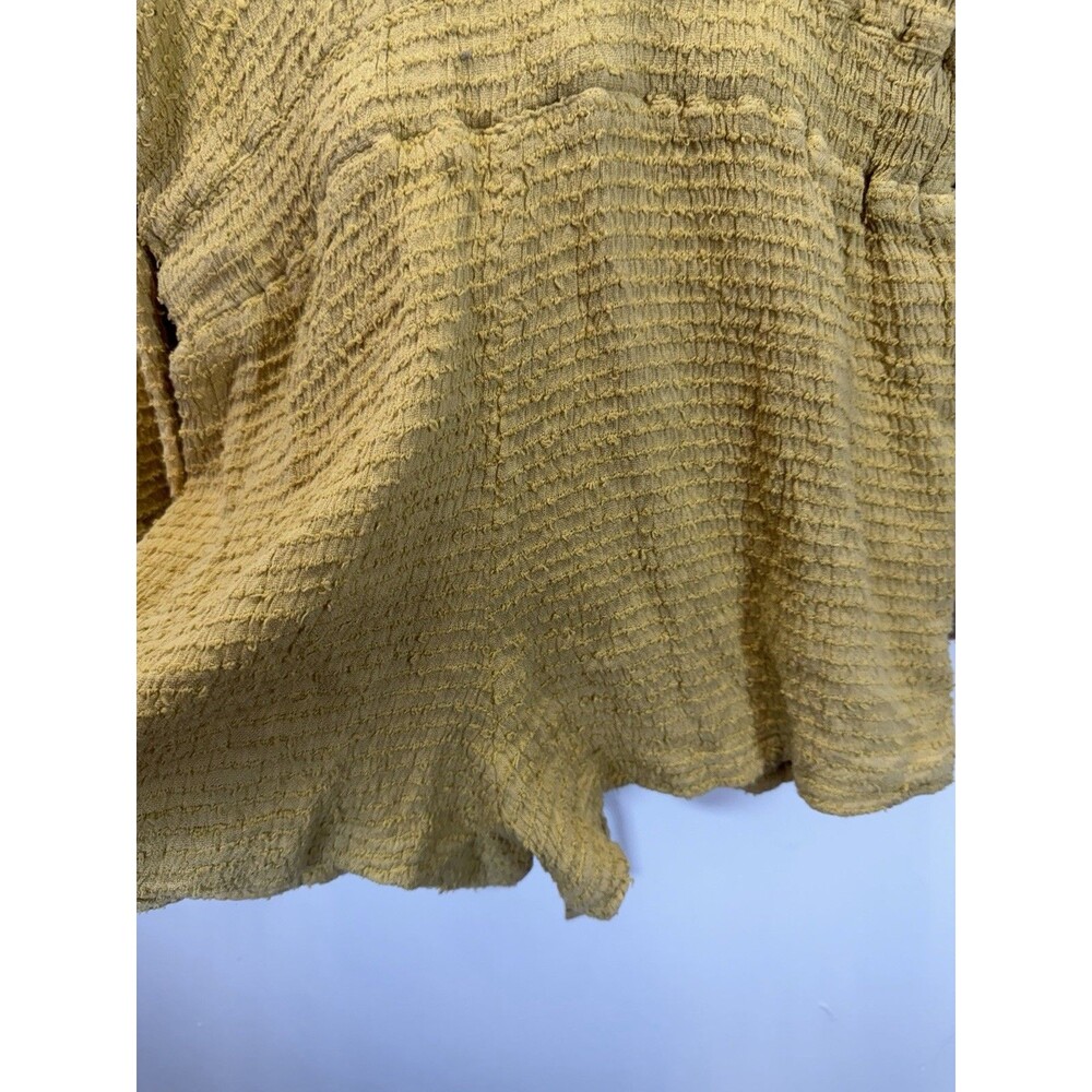 FREE PEOPLE Women’s Laidback Lover Romper Color Sunny Honey Cotton Sz S - Picture 13 of 16